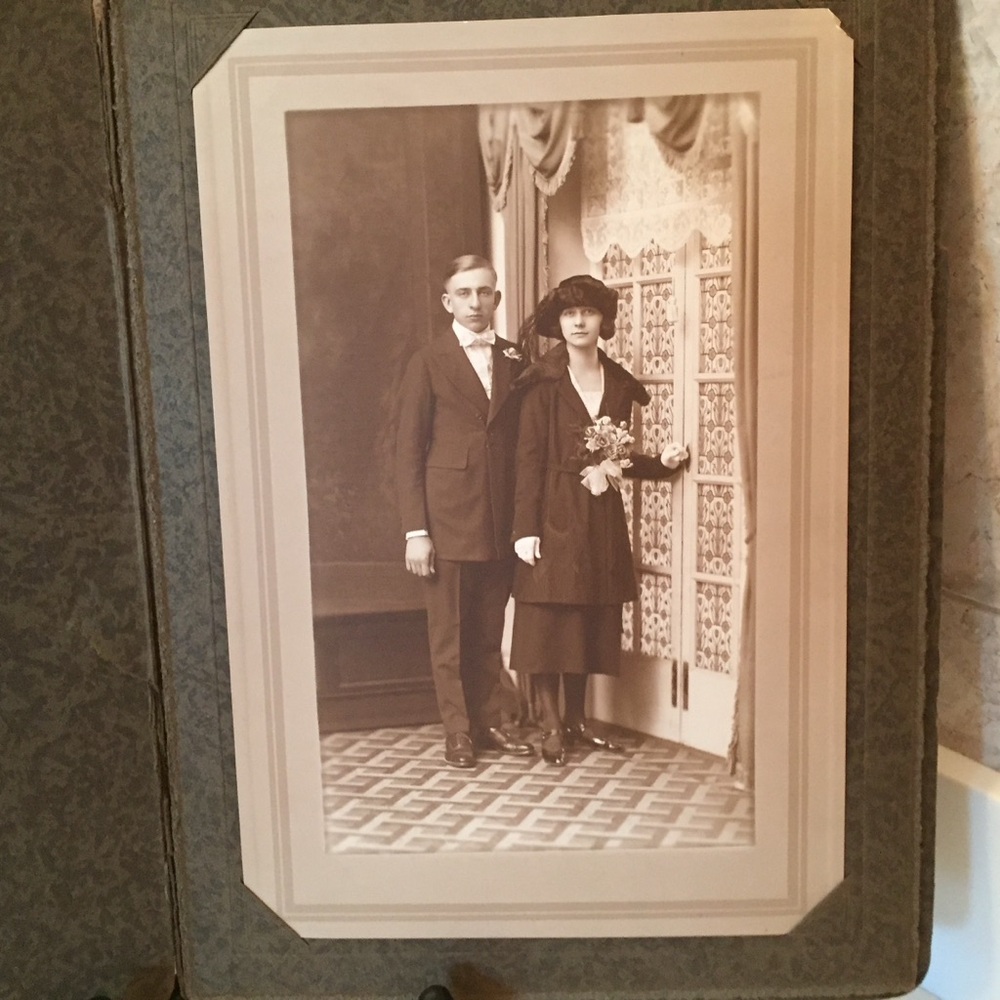 Sepia Vintage Photo of Young Couple -Chicago Photographer 1920’s
